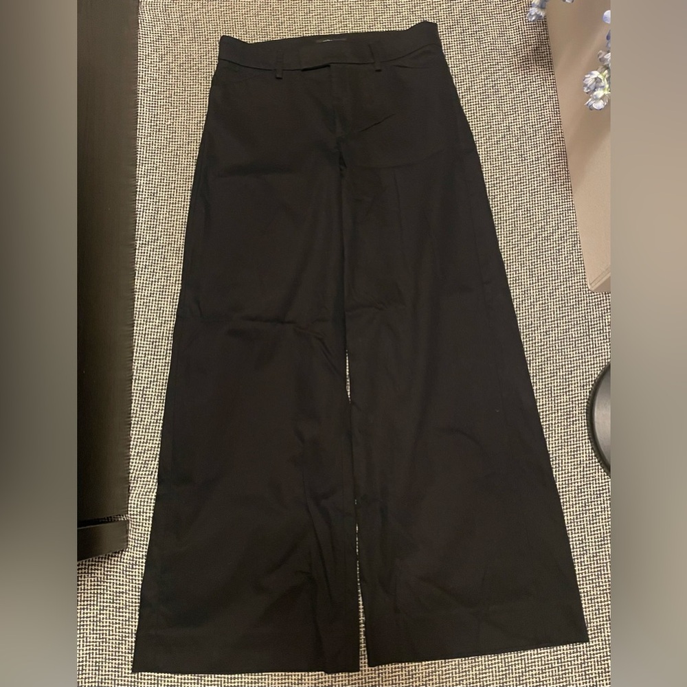 Banana Republic Black Wide-Leg Trousers